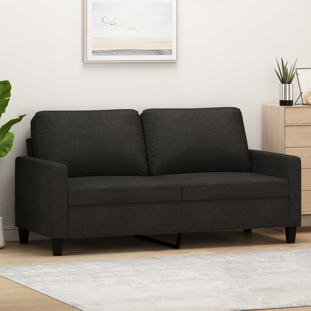 Vidaxl 2-Seater Sofa Black 55.1"" Fabric