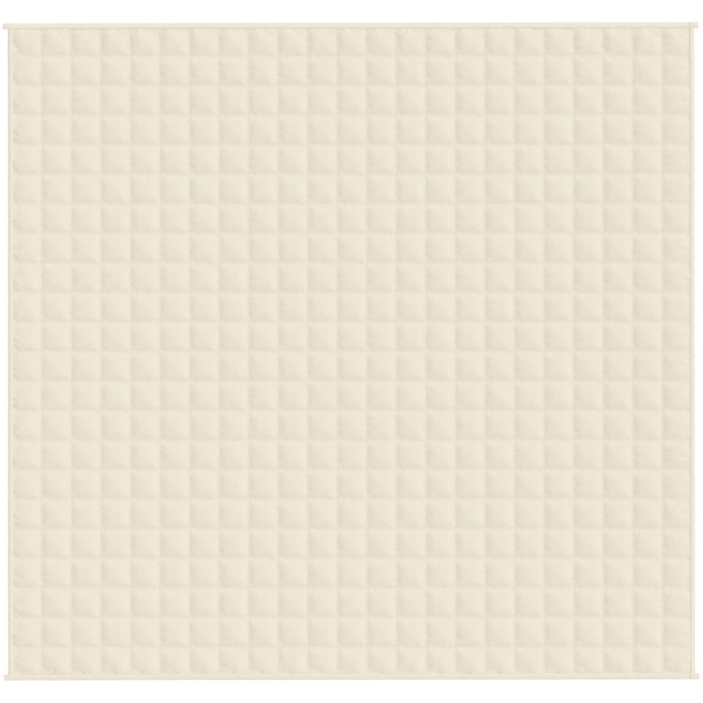 Vidaxl Weighted Blanket Light Cream 86.6"&quotX90.6"" 33.1 Lb Fabric