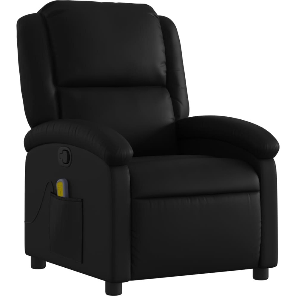 Vidaxl Massage Recliner Chair Black Faux Leather
