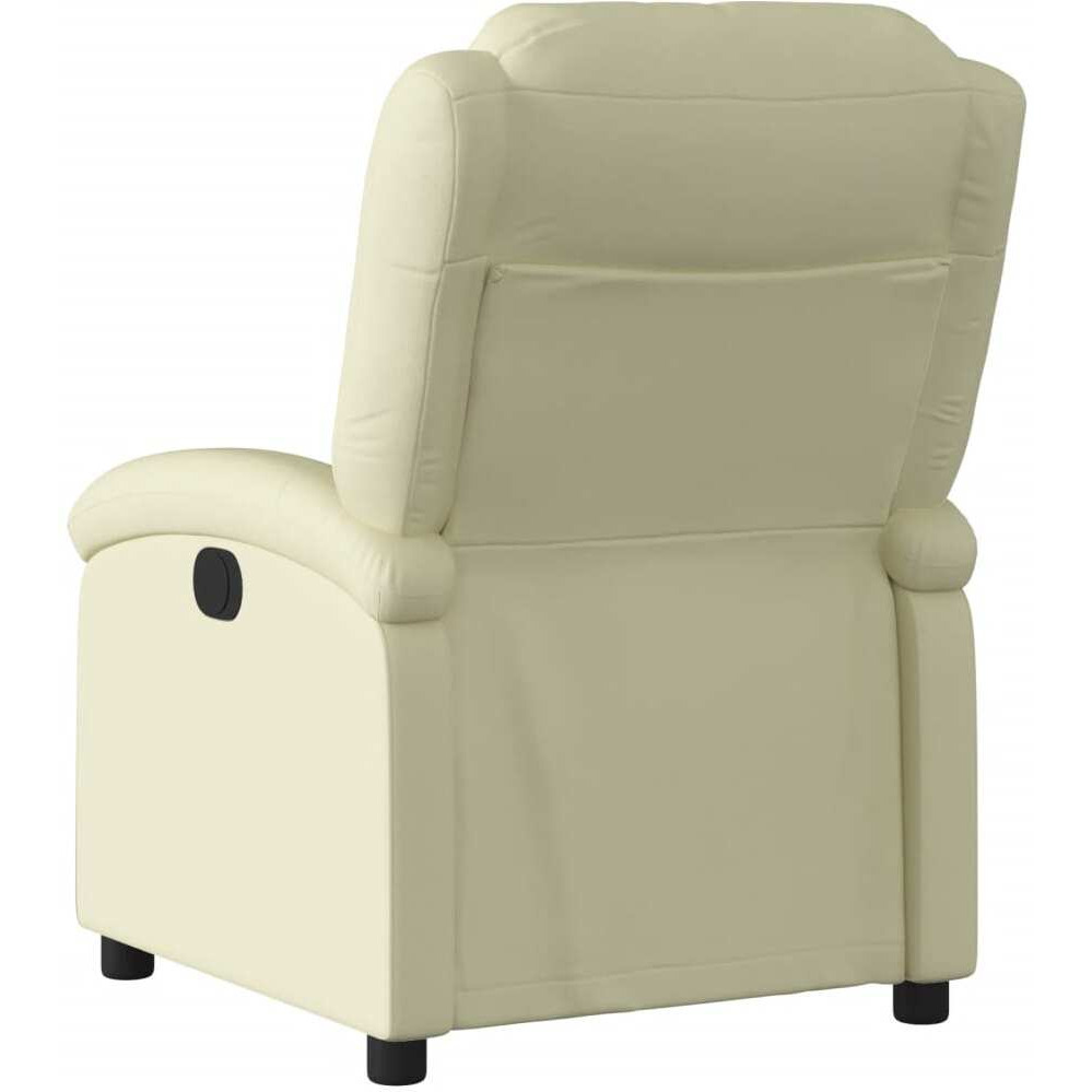 Vidaxl Recliner Chair Cream Real Leather