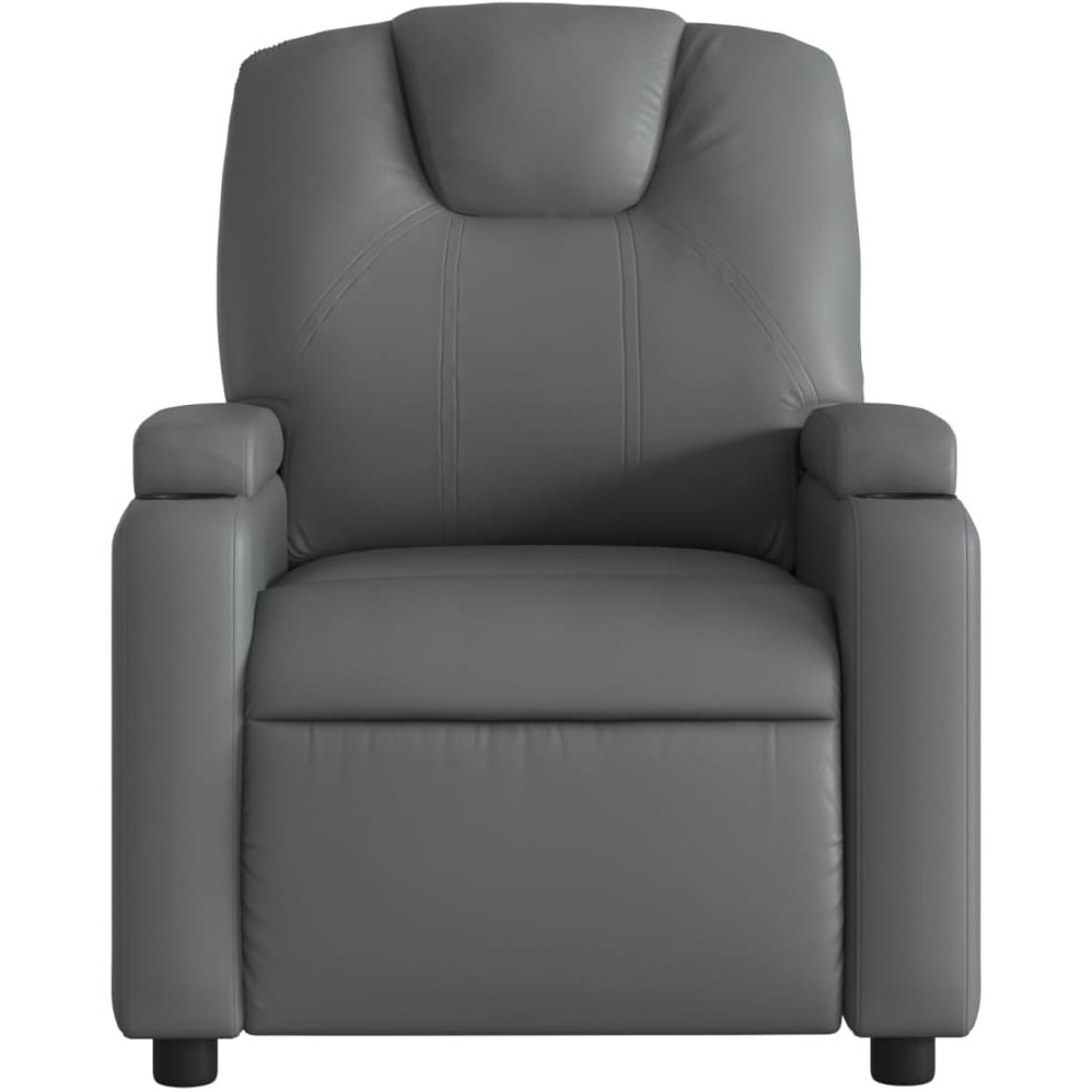 Vidaxl Massage Recliner Chair Gray Faux Leather