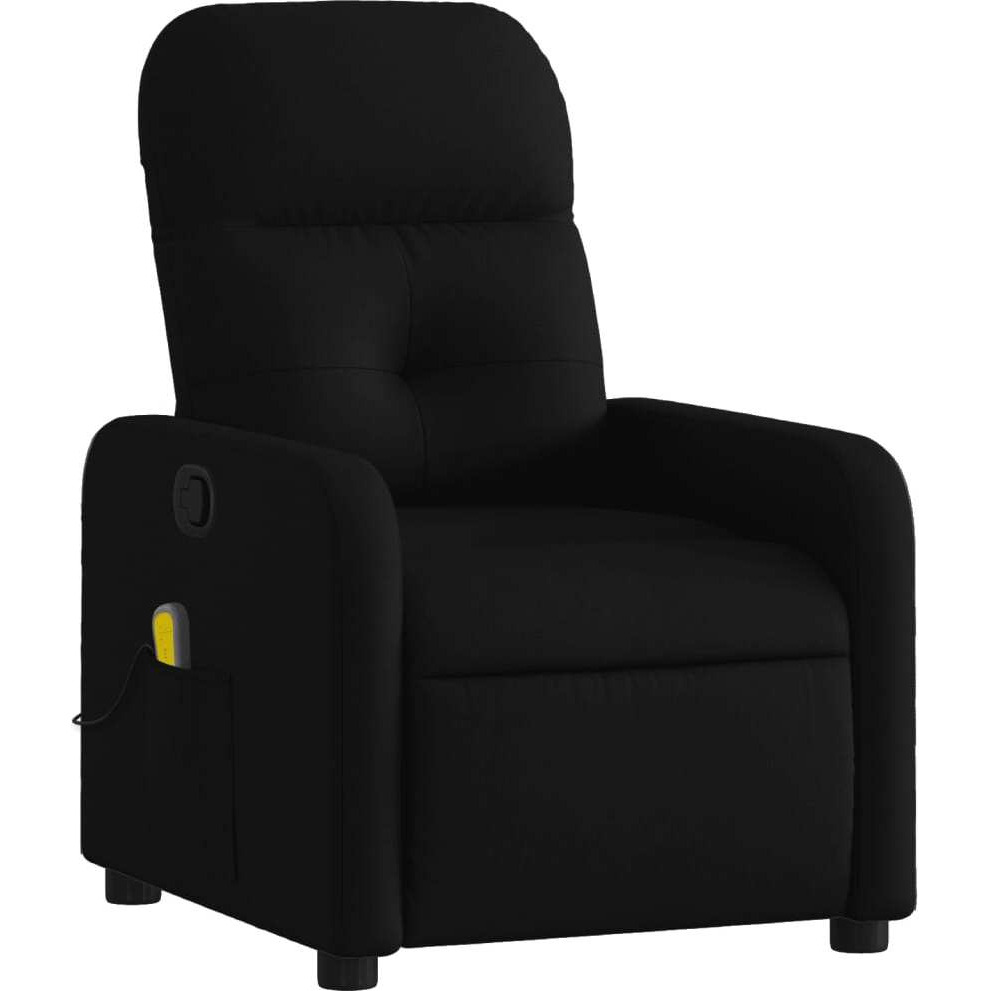 Vidaxl Massage Recliner Chair Black Fabric