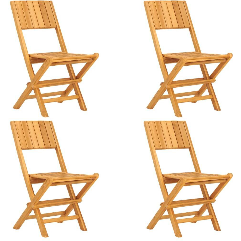 Vidaxl 5 Piece Patio Dining Set Solid Wood Teak
