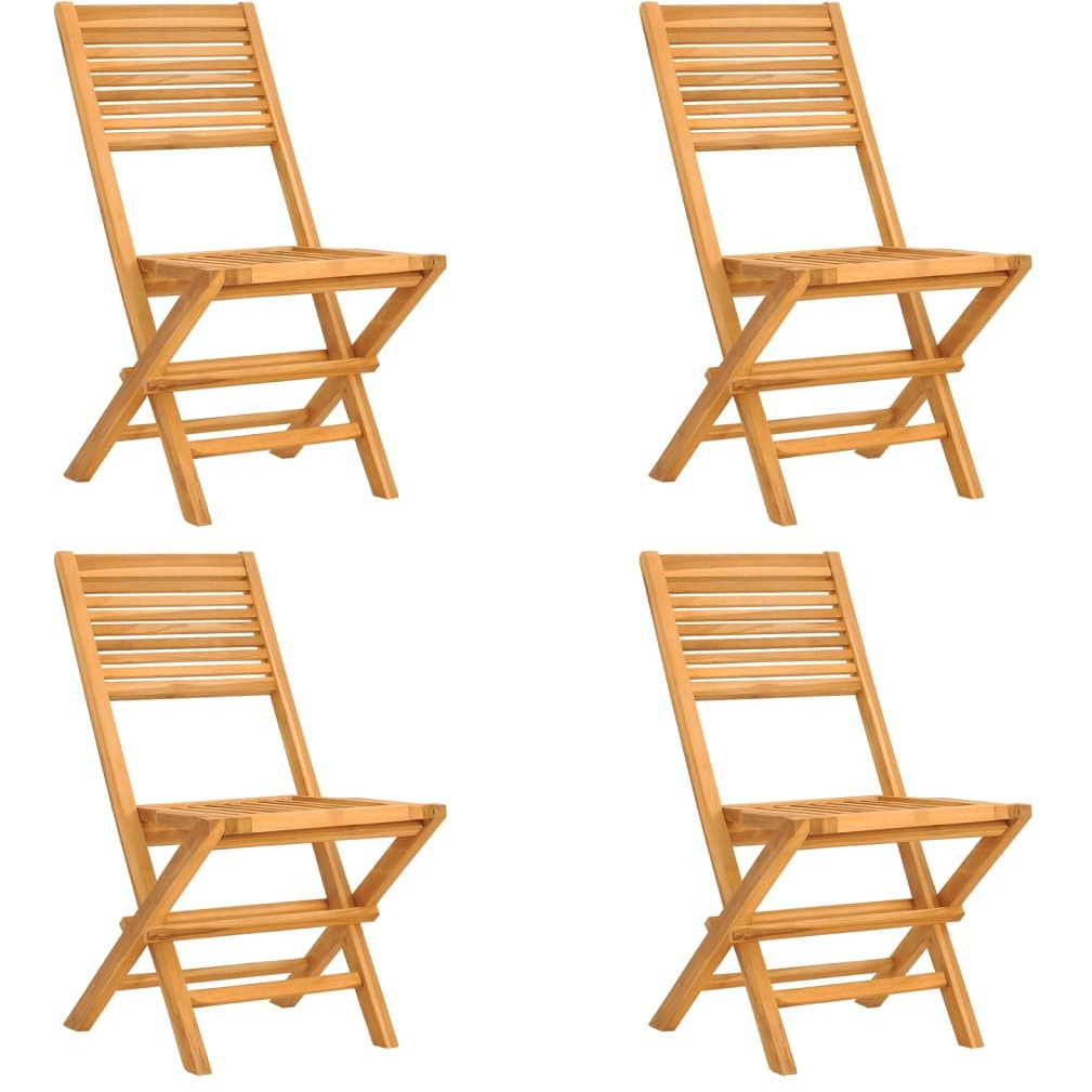 Vidaxl 5 Piece Patio Dining Set Solid Wood Teak