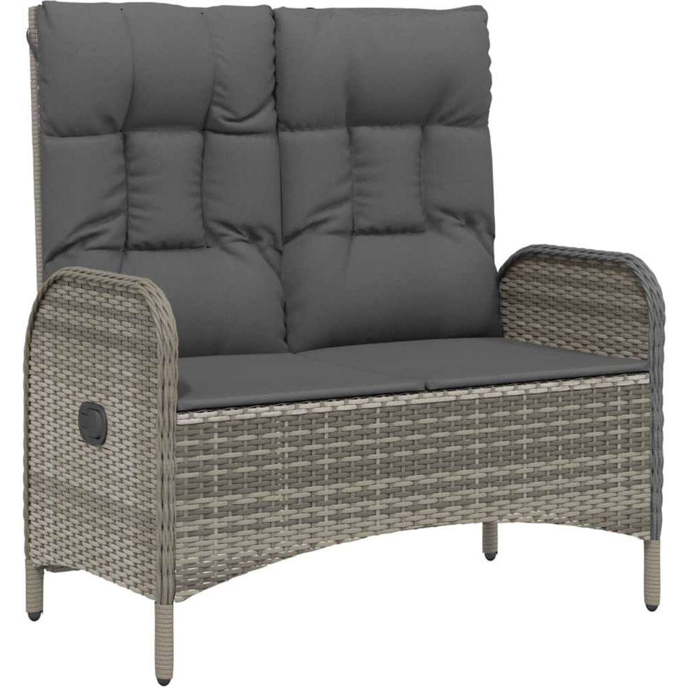 Vidaxl 4 Piece Patio Dining Set With Cushions Gray Poly Rattan