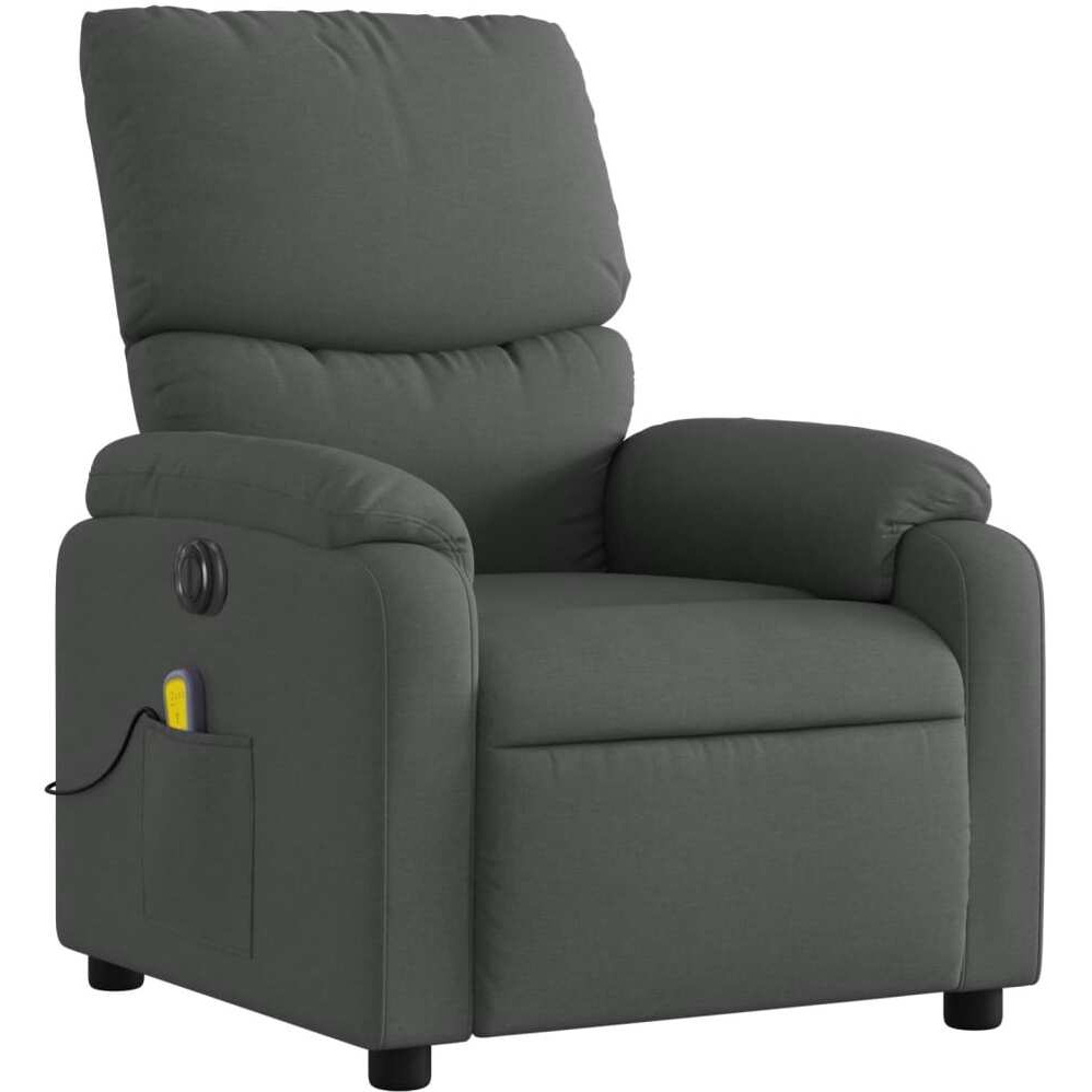 Vidaxl Electric Massage Recliner Chair Dark Gray Fabric