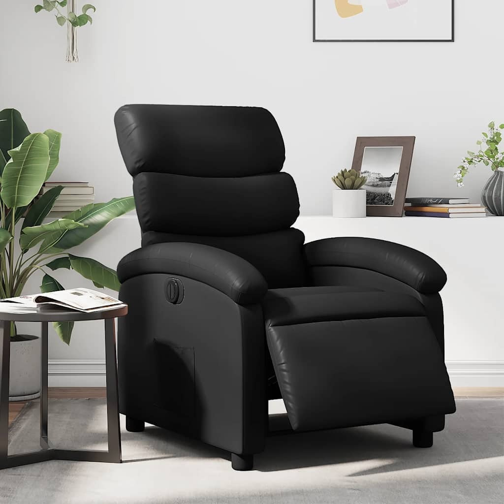 Vidaxl Electric Recliner Chair Black Faux Leather