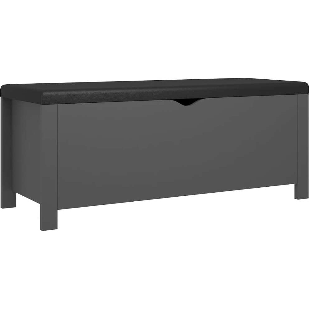 Vidaxl Storage Box With Cushion Gray 41.3"&quotX15.7"&quotX17.7""
