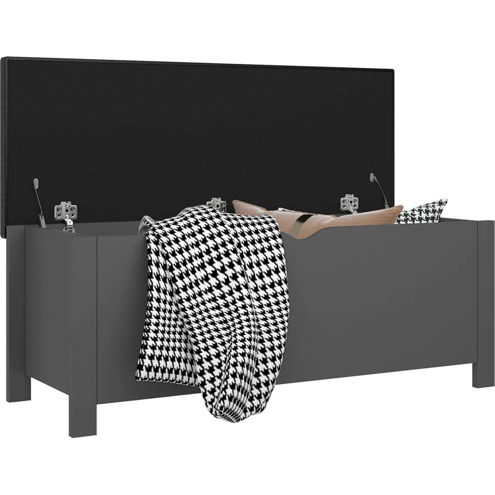 Vidaxl Storage Box With Cushion Gray 41.3"&quotX15.7"&quotX17.7""