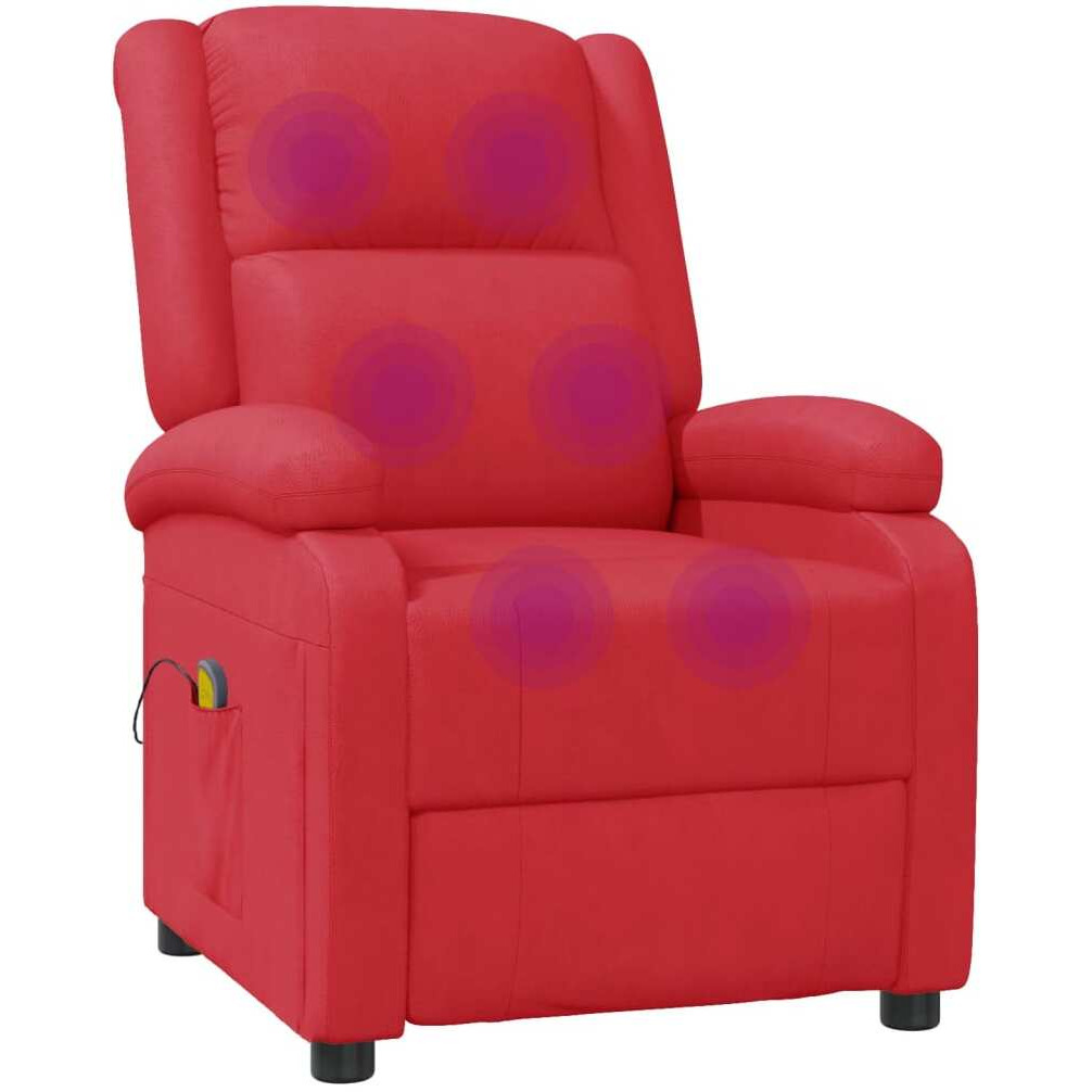 Vidaxl Massage Chair Red Faux Leather