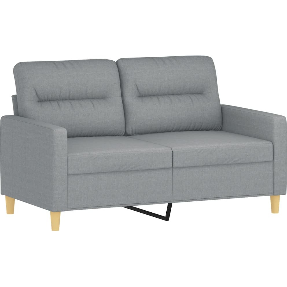 Vidaxl 2-Seater Sofa Light Gray 47.2"" Fabric
