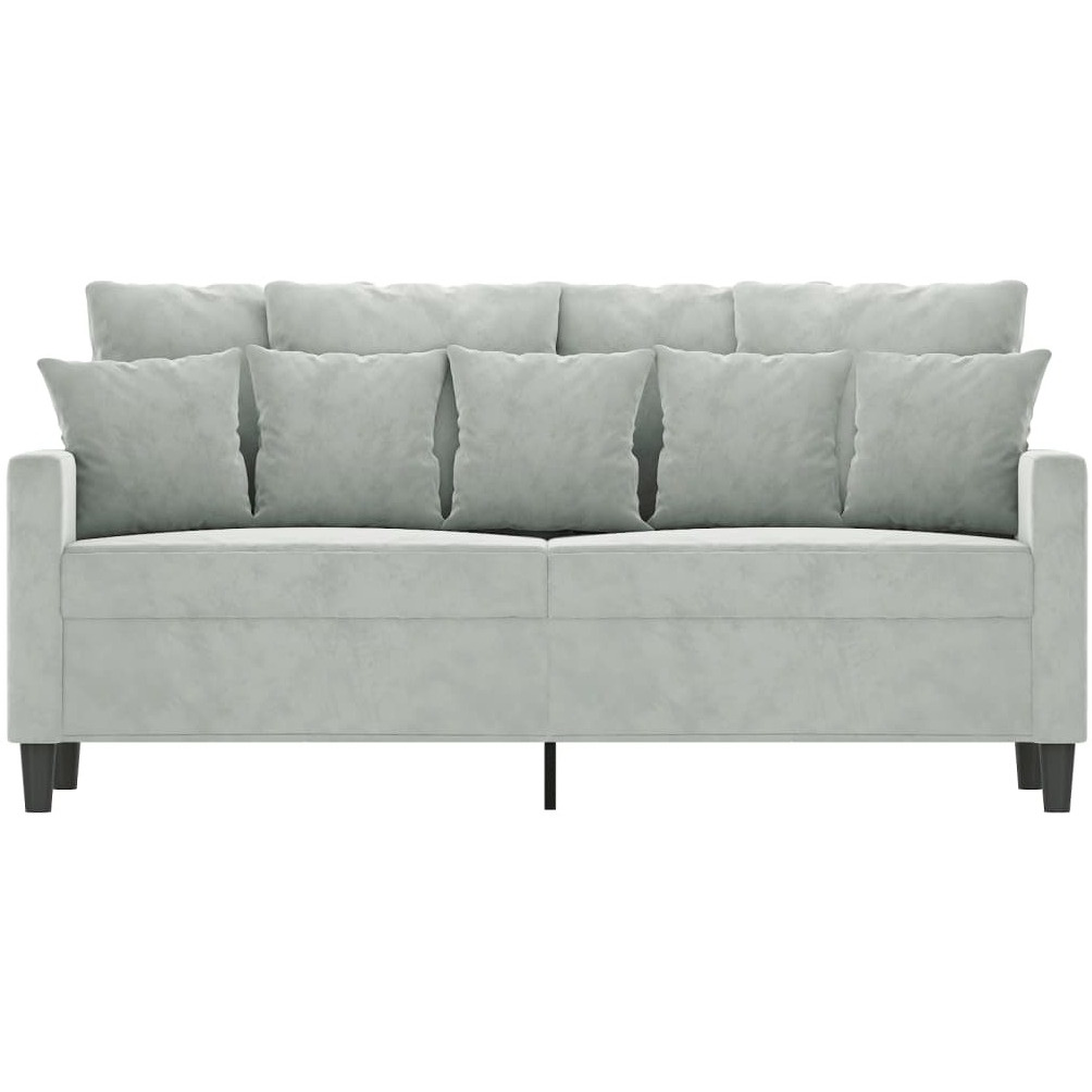 Vidaxl 2-Seater Sofa Light Gray 55.1"" Velvet