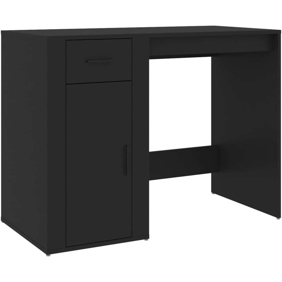 Vidaxl Desk Black 39.4"&quotX19.3"&quotX29.5"" Engineered Wood