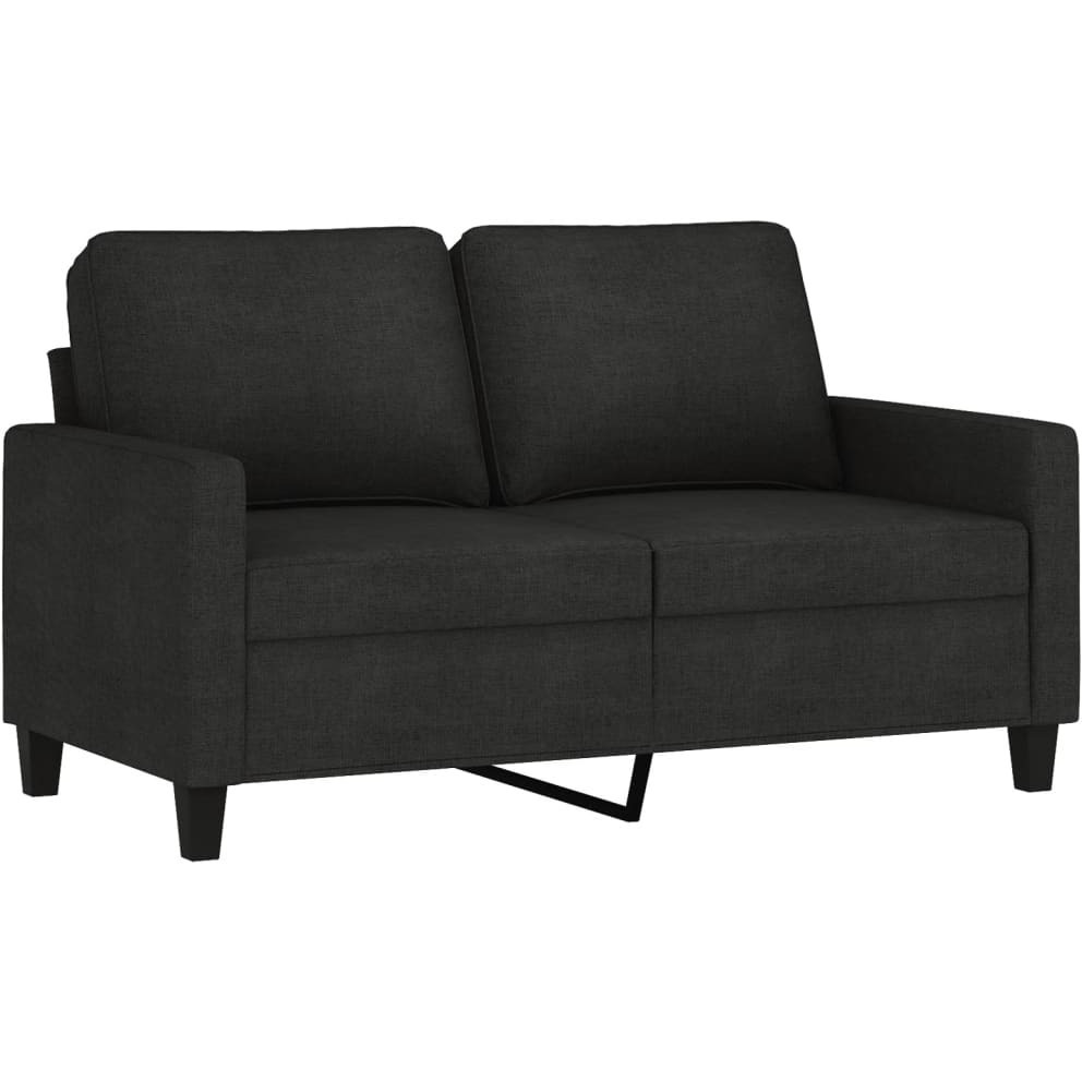 Vidaxl 2 Piece Sofa Set With Cushions Black Fabric