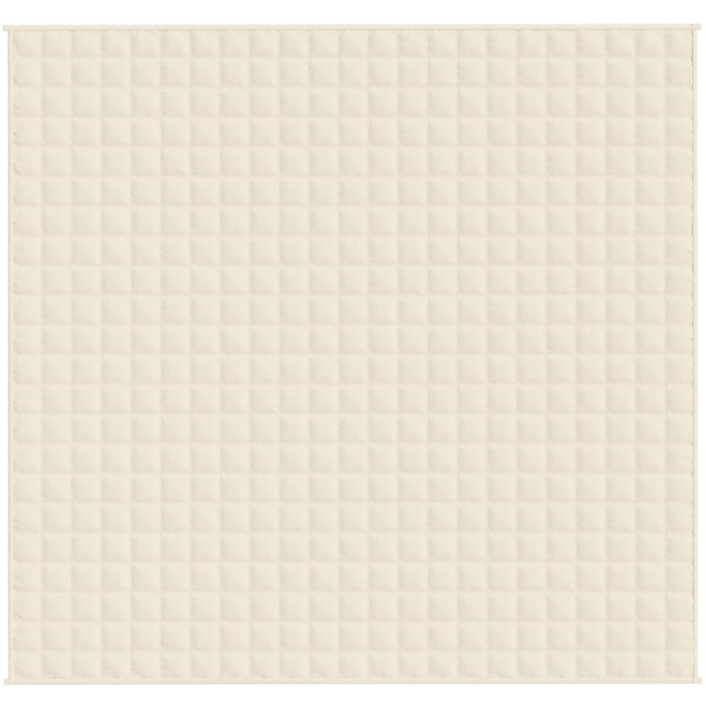 Vidaxl Weighted Blanket Light Cream 86.6"&quotX92.5"" 33.1 Lb Fabric