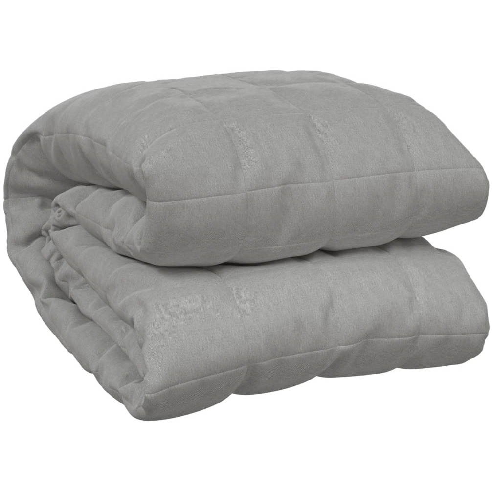 Vidaxl Weighted Blanket Gray 86.6"&quotX92.5"" 24.3 Lb Fabric