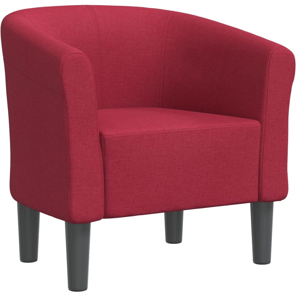 Vidaxl Tub Chair Wine Red Fabric