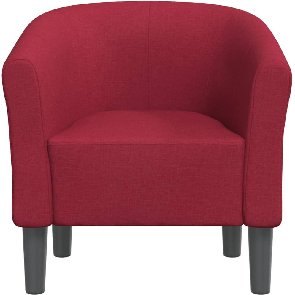 Vidaxl Tub Chair Wine Red Fabric