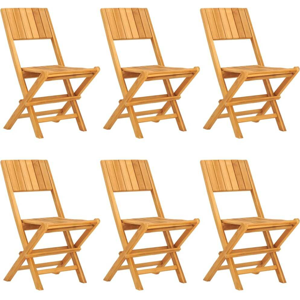 Vidaxl 7 Piece Patio Dining Set Solid Wood Teak
