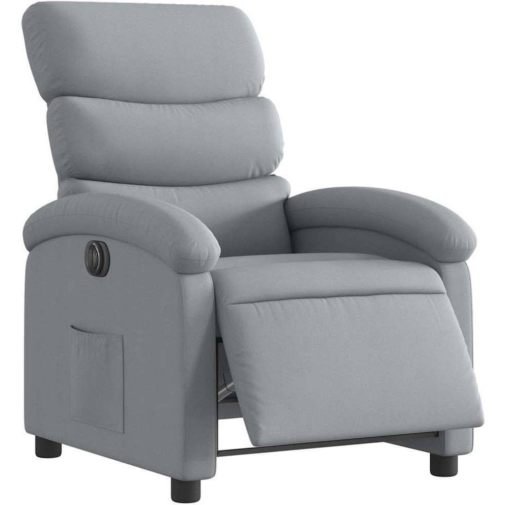 Vidaxl Electric Recliner Chair Light Gray Fabric