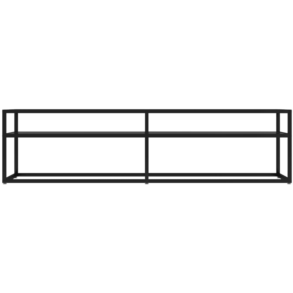 Vidaxl Tv Stand Black 63"&quotX15.7"&quotX15.9"" Tempered Glass
