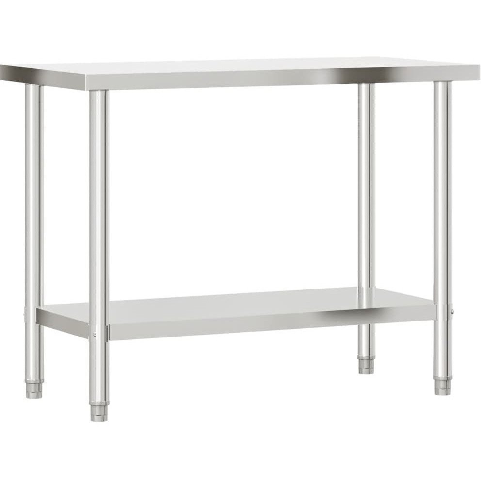 Vidaxl Kitchen Work Table 43.3"&quotX21.7"&quotX33.5"" Stainless Steel