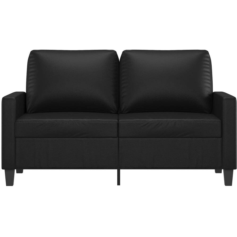 Vidaxl 2-Seater Sofa Black 47.2"" Faux Leather
