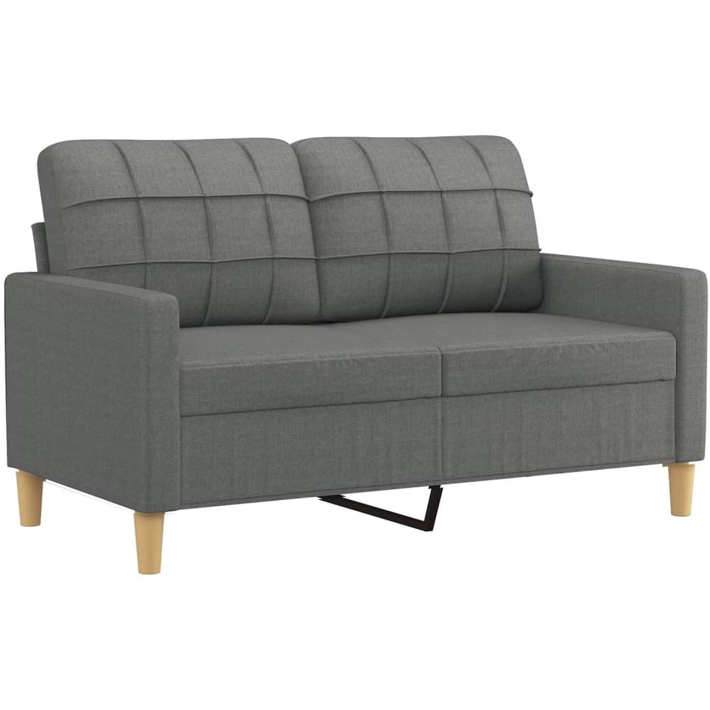 Vidaxl 3 Piece Sofa Set With Cushions Dark Gray Fabric