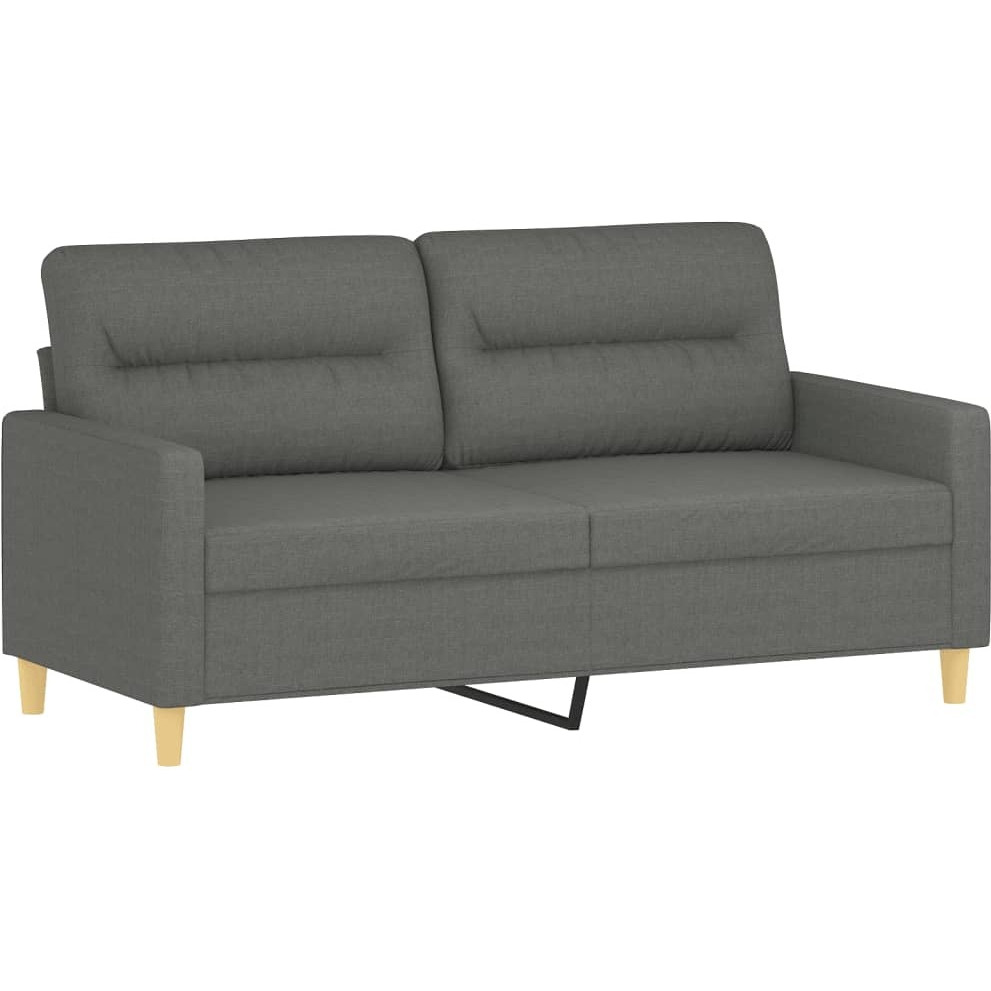 Vidaxl 2-Seater Sofa Dark Gray 55.1"" Fabric