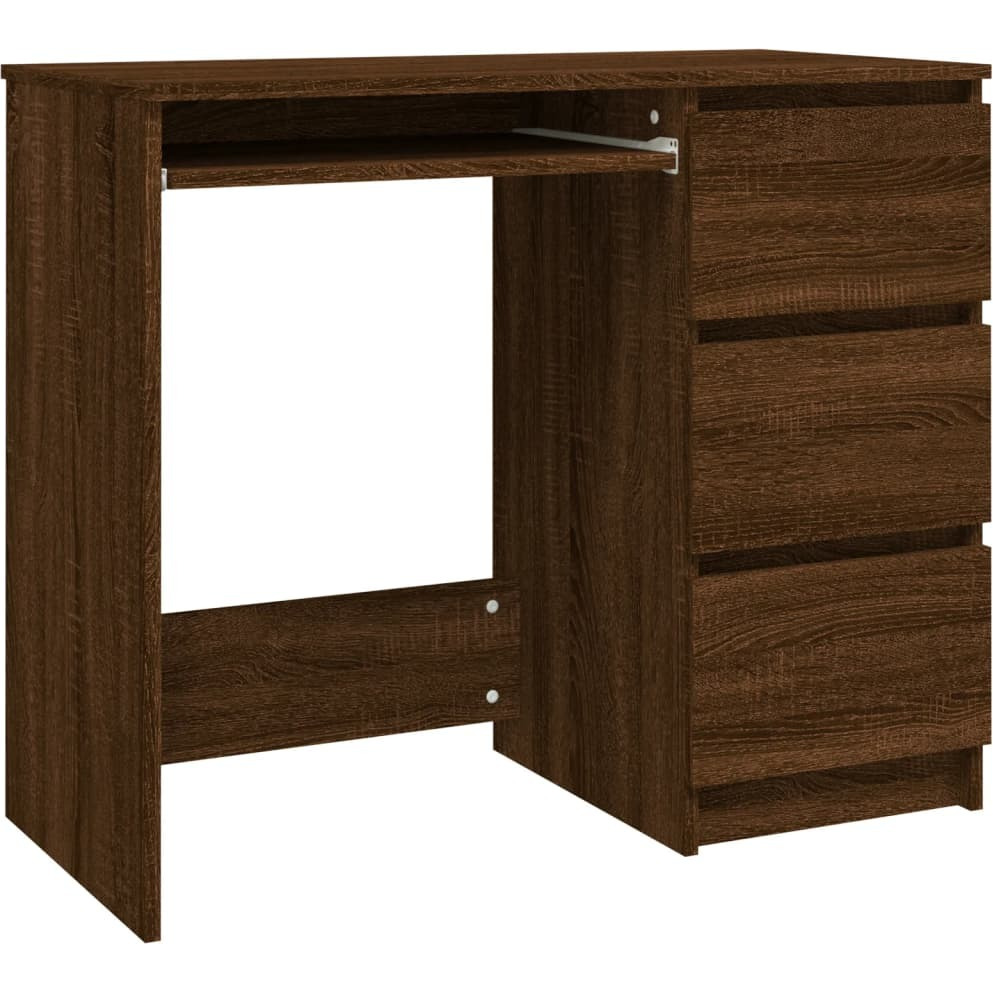 Vidaxl Desk Brown Oak 35.4"&quotX17.7"&quotX29.9"" Engineered Wood