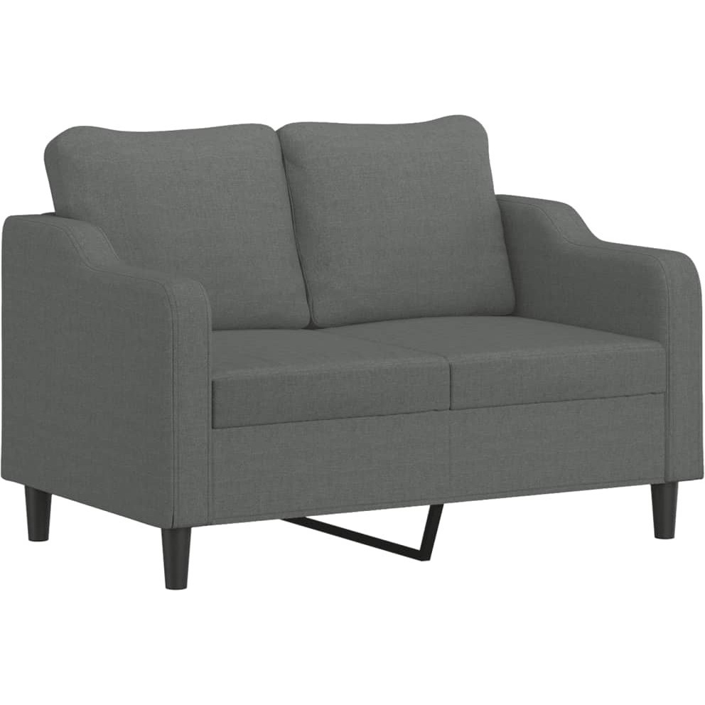 Vidaxl 2 Piece Sofa Set With Cushions Dark Gray Fabric