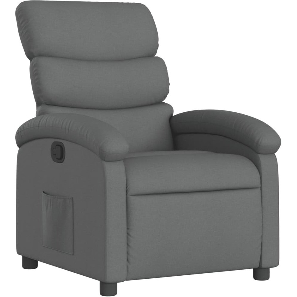 Vidaxl Recliner Chair Dark Gray Fabric
