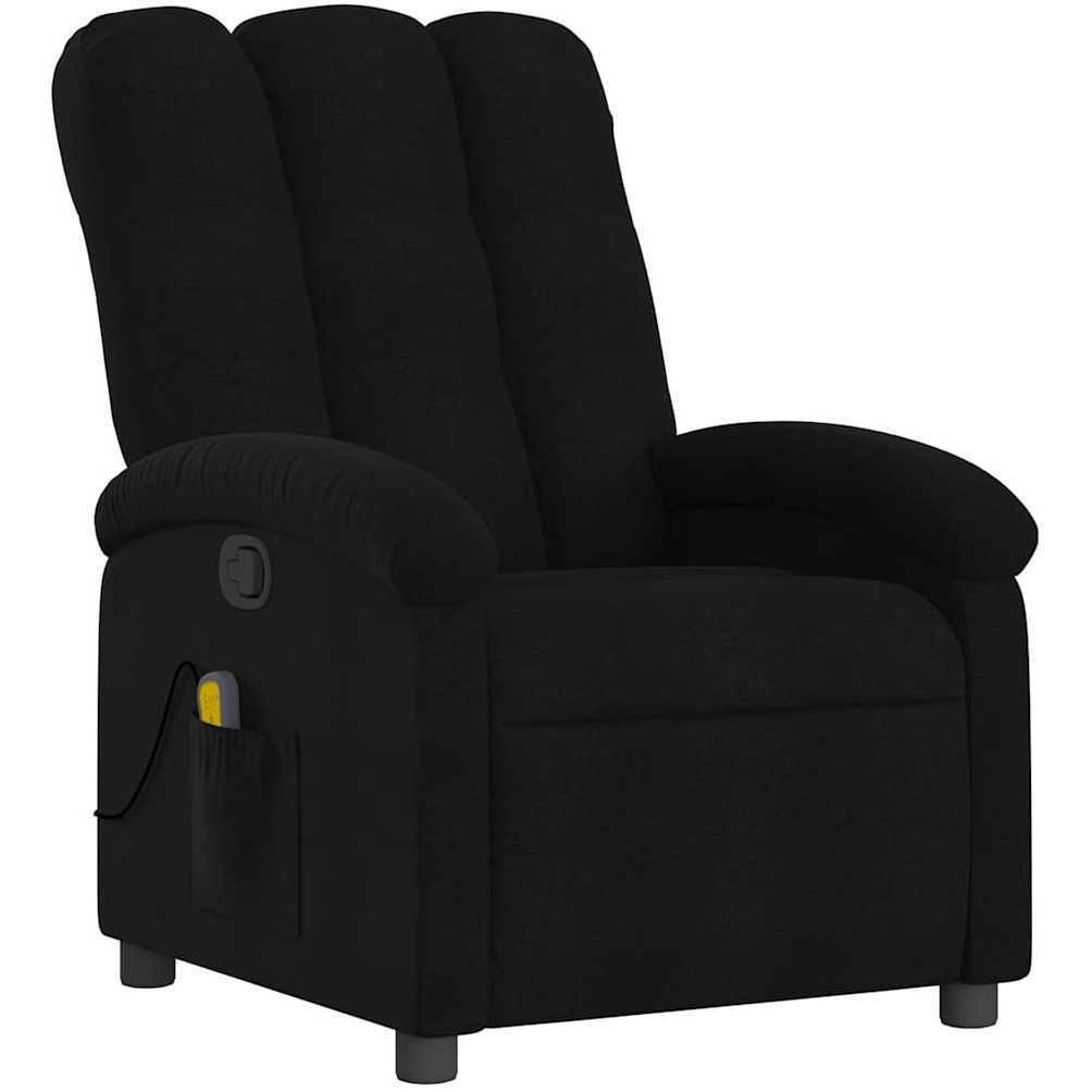 Vidaxl Massage Recliner Chair Black Fabric