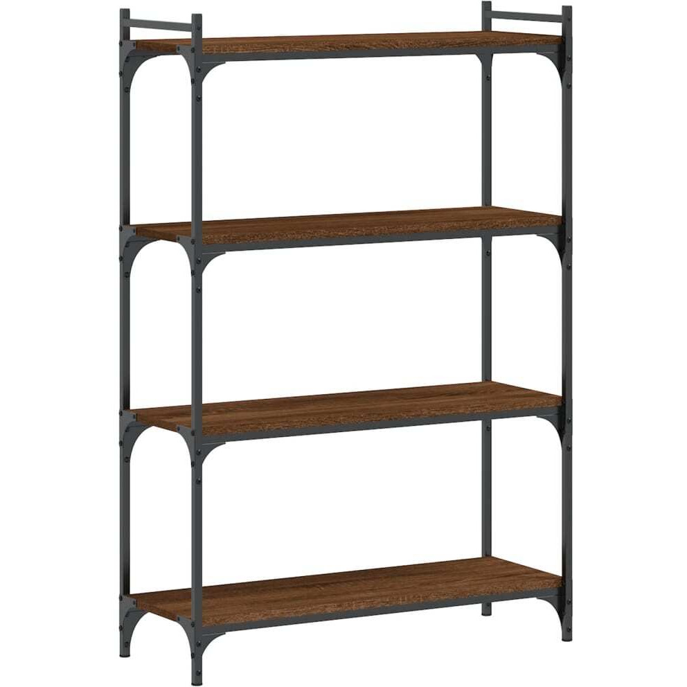 Vidaxl Bookcase 4-Tier Brown Oak 31.5"&quotX11.8"&quotX47.2"" Engineered Wood
