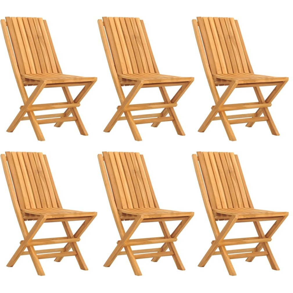 Vidaxl 7 Piece Patio Dining Set Solid Wood Teak