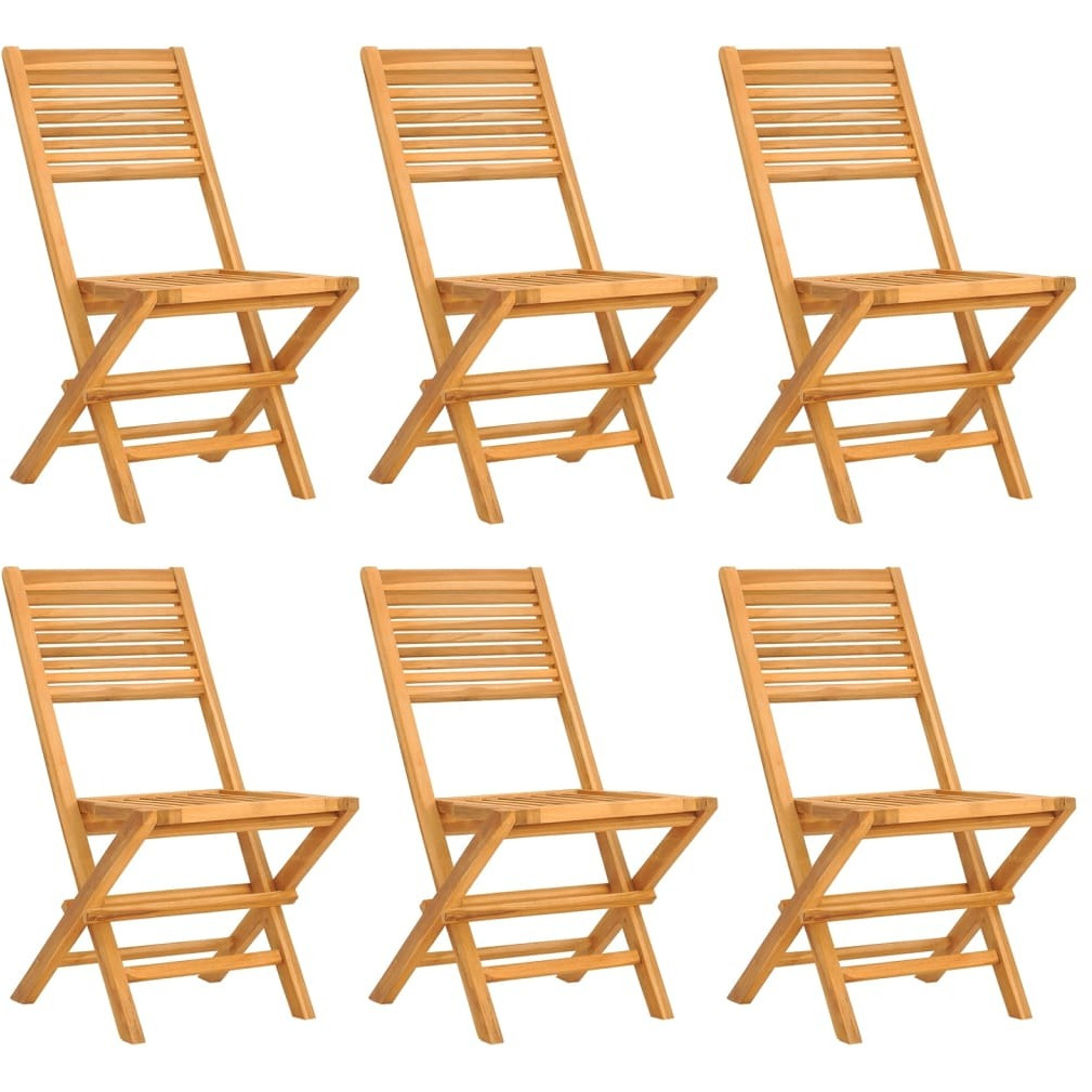 Vidaxl 7 Piece Patio Dining Set Solid Wood Teak