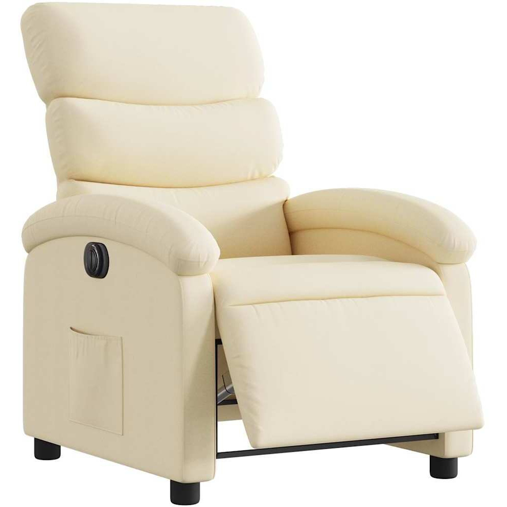 Vidaxl Electric Recliner Chair Cream Fabric