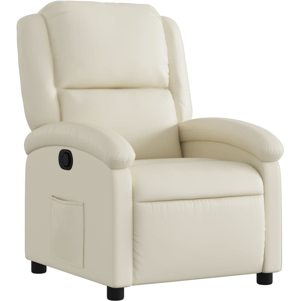 Vidaxl Recliner Chair Cream Faux Leather