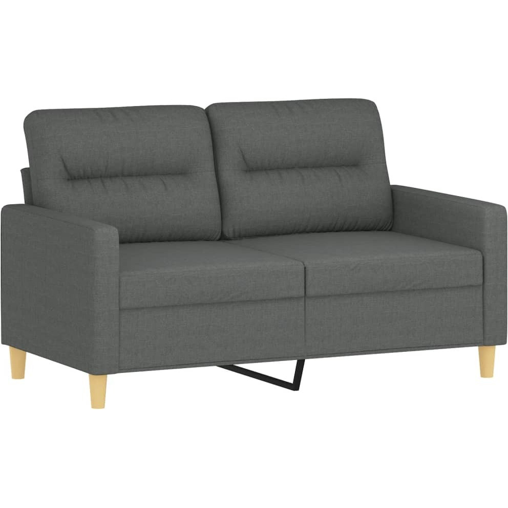 Vidaxl 2 Piece Sofa Set With Cushions Dark Gray Fabric