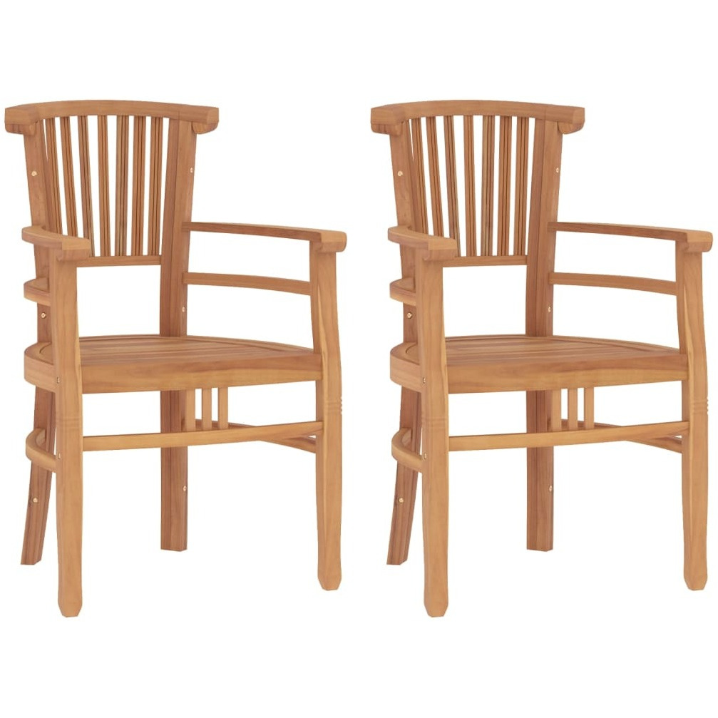 Vidaxl 3 Piece Patio Dining Set Solid Wood Teak