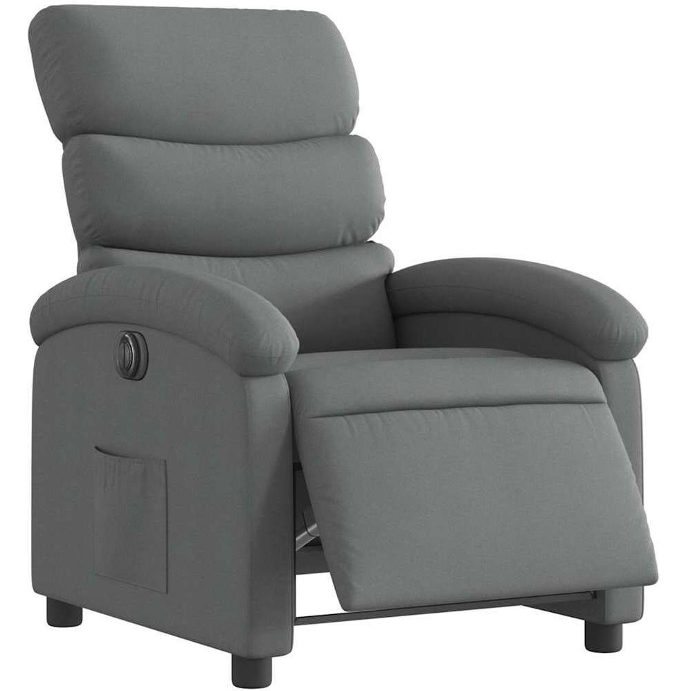 Vidaxl Electric Recliner Chair Dark Gray Fabric