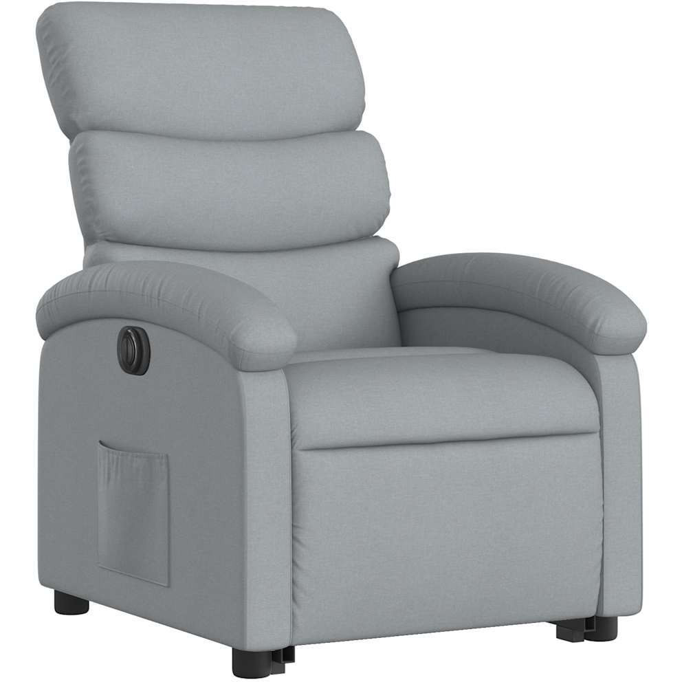 Vidaxl Electric Stand Up Recliner Chair Light Gray Fabric