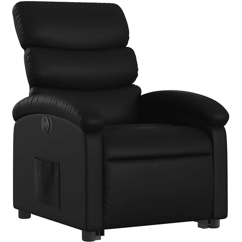Vidaxl Electric Stand Up Recliner Chair Black Faux Leather