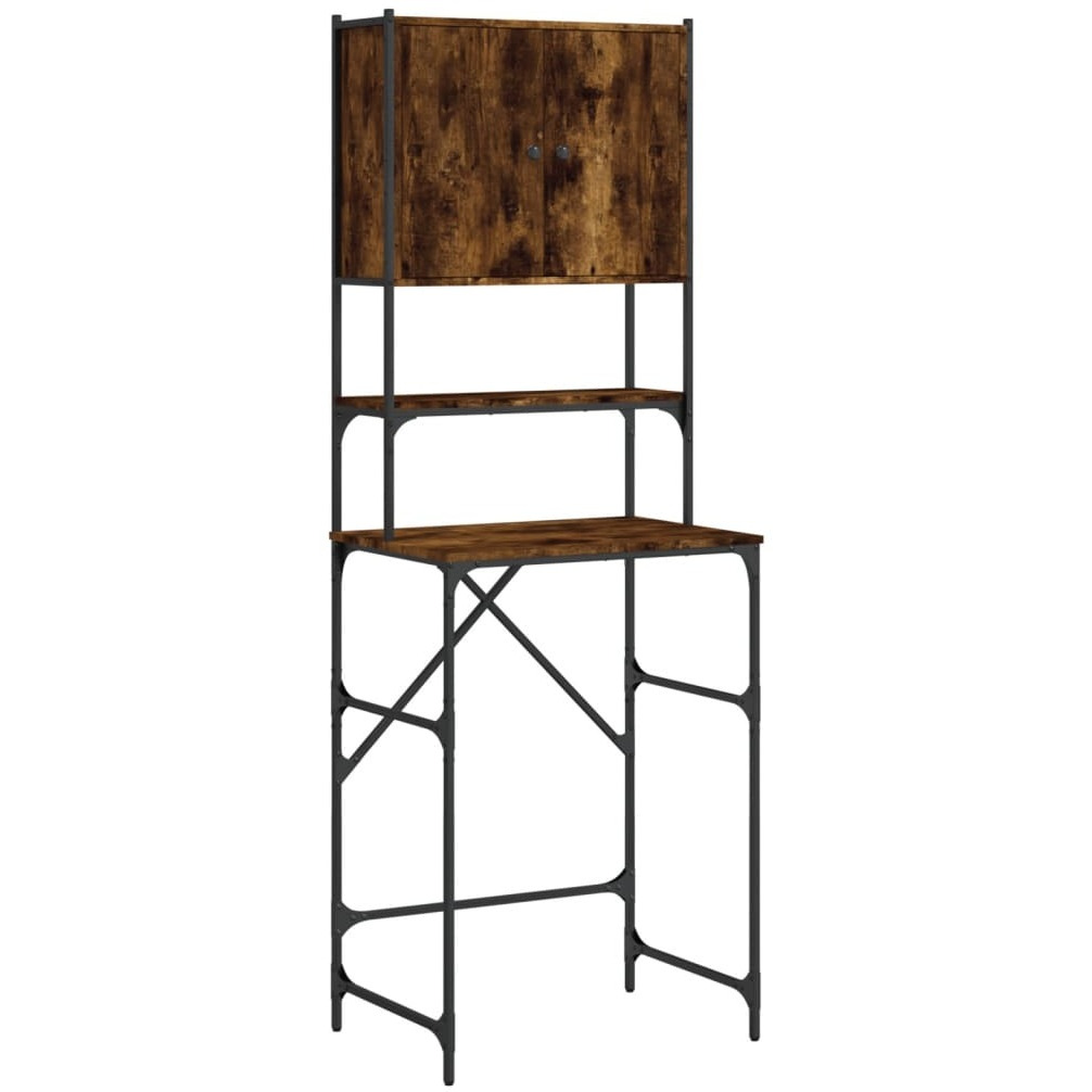 Vidaxl Washing Machine Cabinet Smoked Oak 26.8"&quotX19.1"&quotX76.4""