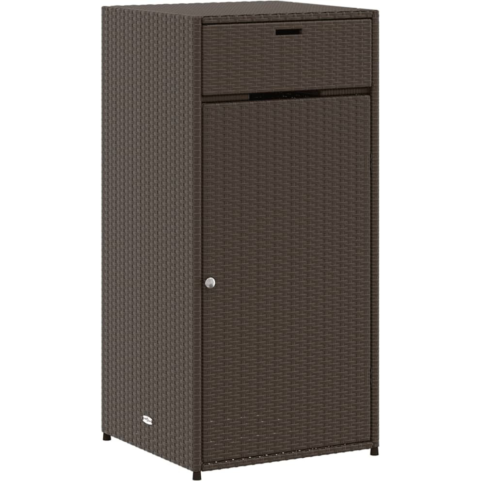 Vidaxl Patio Storage Cabinet Brown 21.7"&quotX21.7"&quotX43.7"" Poly Rattan