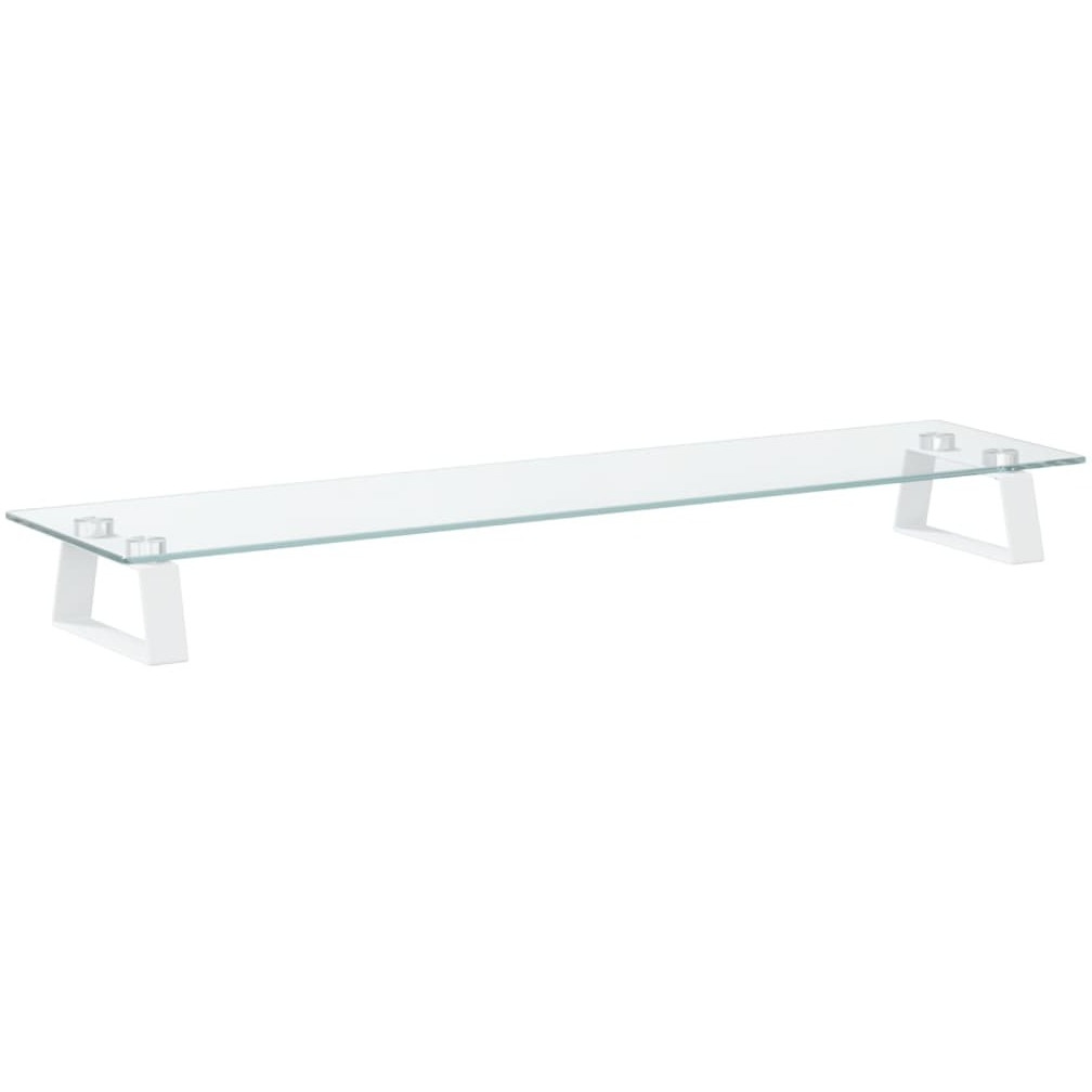 Vidaxl Monitor Stand White 31.5"&quotX7.9"&quotX3.1"" Tempered Glass And Metal