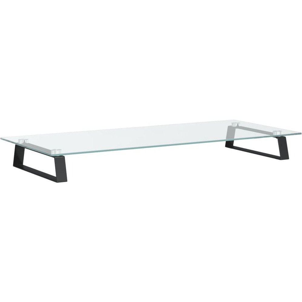 Vidaxl Monitor Stand Black 31.5"&quotX13.8"&quotX3.1"" Tempered Glass And Metal