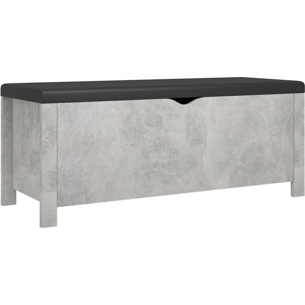 Vidaxl Storage Box With Cushion Concrete Gray 41.3"&quotX15.7"&quotX17.7""
