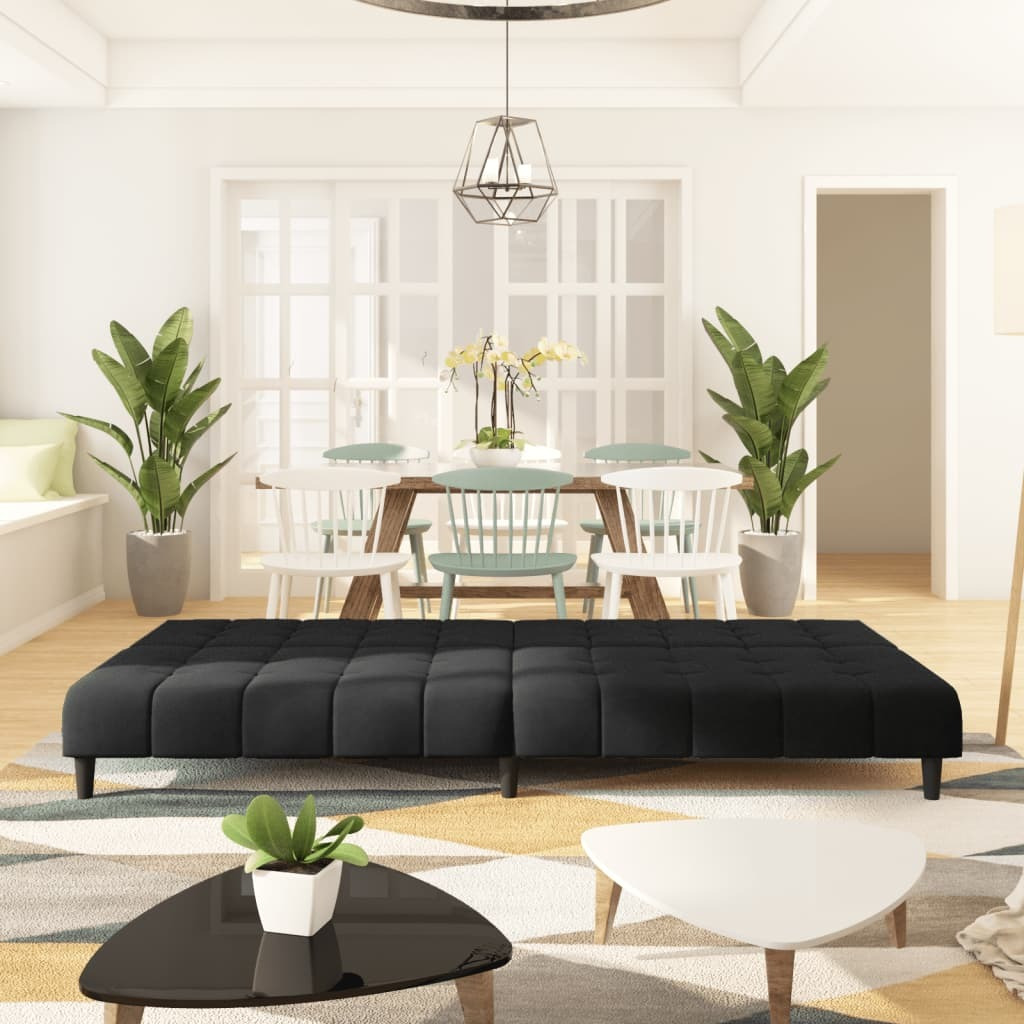 Vidaxl 2-Seater Sofa Bed Black Velvet