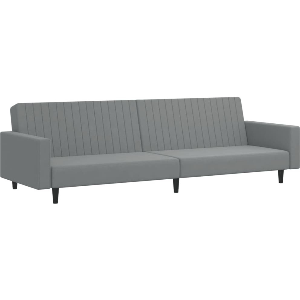 Vidaxl 2-Seater Sofa Bed Light Gray Velvet